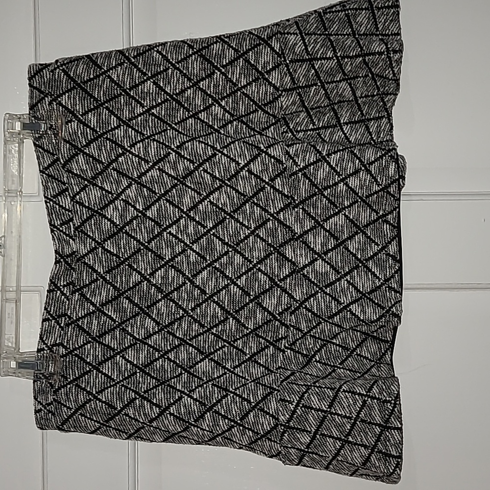 Black and white patterned skirt